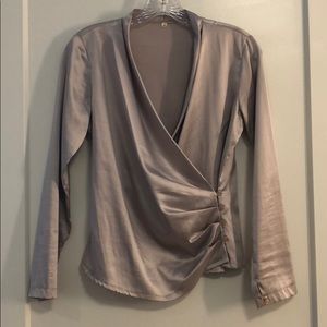 Silky Silver Blouse